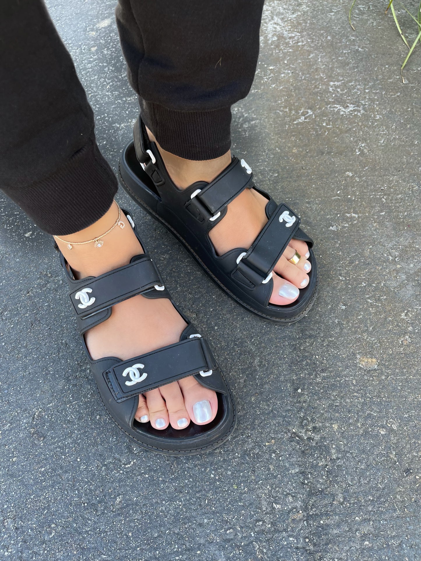 Dad Slides (black)